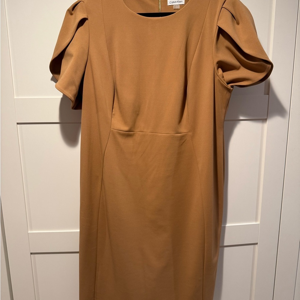 Calvin Klein Women's Camel Midi Dress